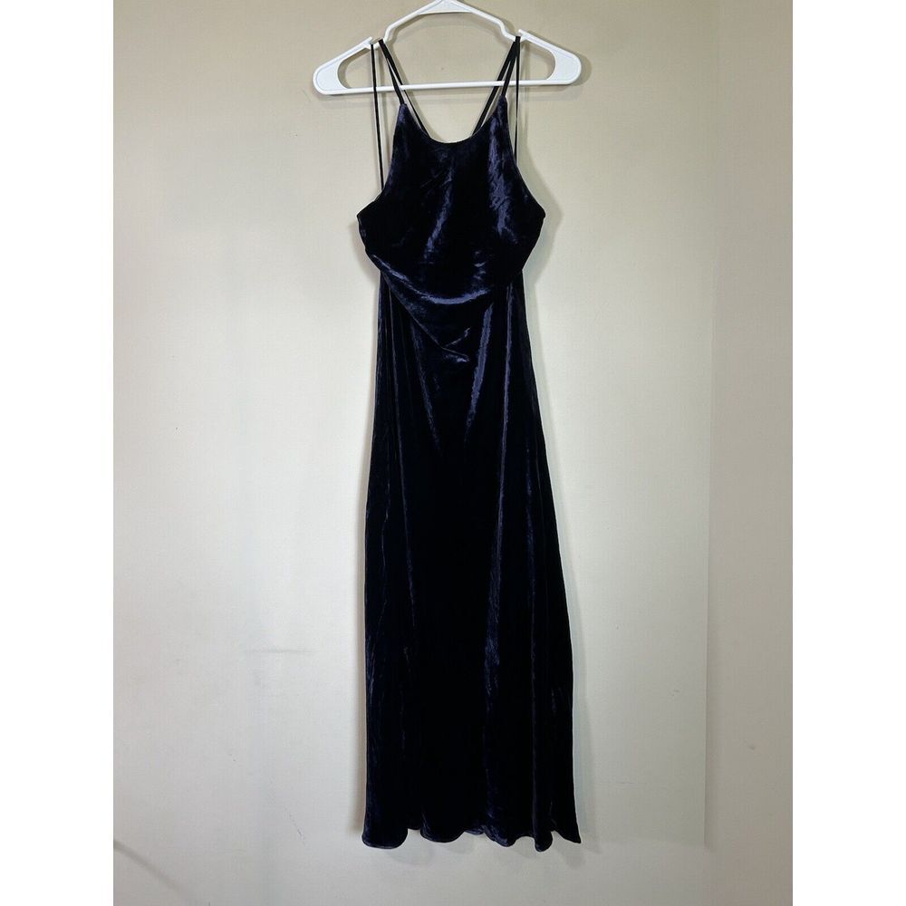 J. Crew Silk velvet halter slip dress NEW NWT violet Size 2
